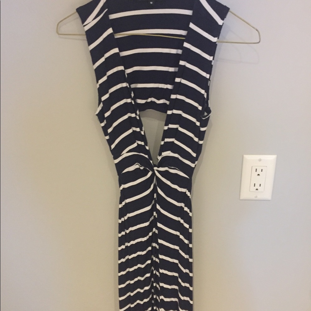 Open back, ankle length dress
